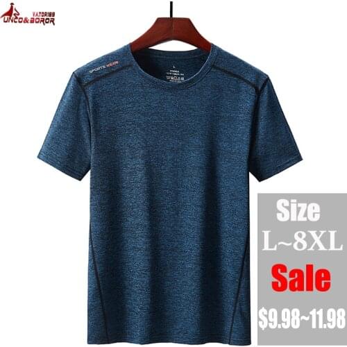 Oversize T shirts Men 6XL 7XL 8XL harajuku Streetwear Gym joggers Running Sports T-shirts Male camisetas Tops&Tees Clothing