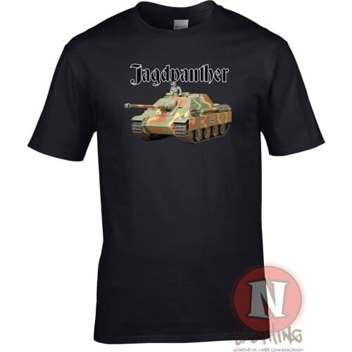 WWII German Military Armour Jagdpanther Tank Destroyer T-Shirt. Summer Cotton O-Neck Short Sleeve Mens T Shirt New S-3XL