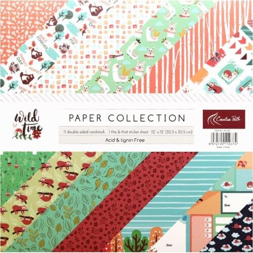 CRZCrafter 12 Inch Scrapbooking Designer Papers 12 Sheets Craft Pattern Paper Pack Background For Decoration Acid Free 305x305mm