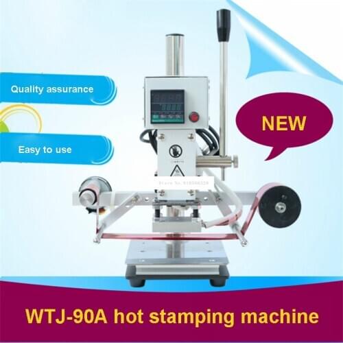 Multi-function Digital Hot Stamping Machine WTJ-90A Small Automatic Paper-feeding Leather PU Hot Stamping Machine 110V/220V