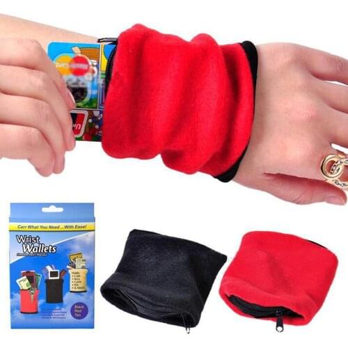 Multifunctional Outdoor Running Bags Cycling Wrist Band Wallet Safe Storage Wallets Zipper Wrist Ankle Wrap Sport Strap