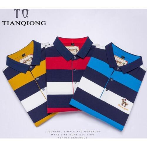 2019 New Tops&Tees Mens Polo Shirts Business Men Brands Polo Shirts 3D Embroidery Turn-down Collar Mens Polo Shirt