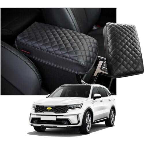 LFOTPP Car Armrest Box Cover For Sorento MQ4 2021 Central Control Armrest Container Pad Vehicle Interior Accessories Black