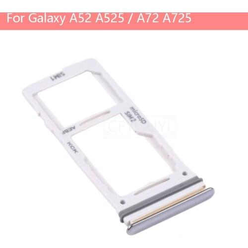 New For Samsung Galaxy A52 A525 / A72 A725 SIM Card Tray + SIM Card Tray / Micro SD Card Tray
