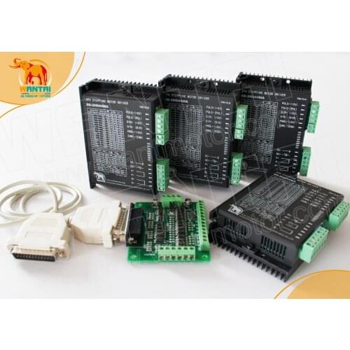 Ship From Russia! Wantai 4PCS Stepper Motor Driver DQ542MA 50V 4.2A 128Microsteps CNC Router Nema 23 type,controller