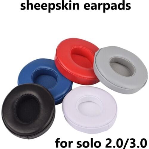 Sheepskin Replacement Earpads for Solo2 Solo3 Wireless Headphone High Quality Soft Comfortable Earpads for Solo 2.0 3.0 Wired