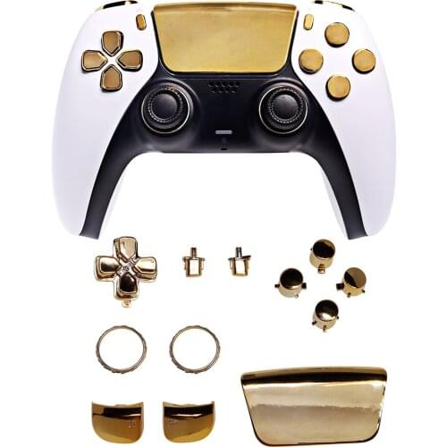 Plating Color Touch Pad Cover Joystick Ring L1 R1 Cover D-pad Buttons For PS5 Controller Replacement gamepad Parts For DualSense