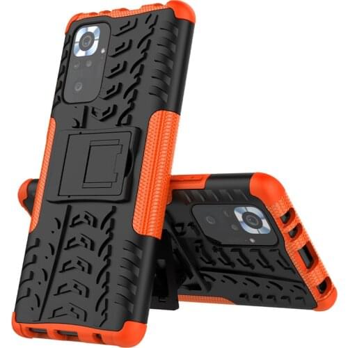 ShockProof Case For Xiaomi Redmi Note 10 Pro 5G 10S Mi 10T Lite Stand Cover Tire Grain Heavy Duty Case For Xiaomi Note10 2021