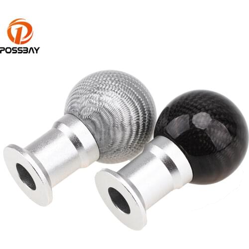 POSSBAY Manual Gear Stick Shift Lever Knob Universal Carbon Fiber Gear Knob Interior Decoration Gear Shift Knobs
