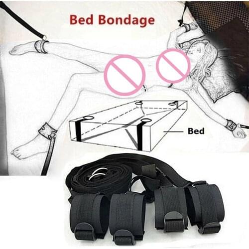 Sexy Sex Toys For Woman Men Bdsm Bondage Set Gear Under Bed Erotic Restraint Handcuffs & Ankle Cuffs Adults Games Accessories