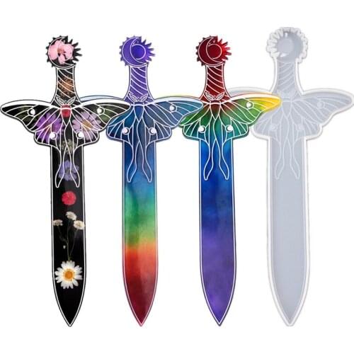 Dagger Resin Silicone Molds for UV Epoxy Resin Sword Resin Molds Casting Epoxy Molds for Key chain Decoration Cosplay art supply