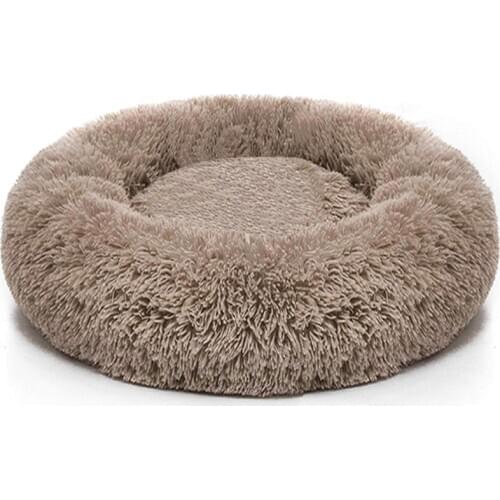 Warm Fleece Dog Bed Round Pet Lounger Cushion For Small Medium Large Dogs Cat Winter Dog Kennel Puppy Mat Pet Bed