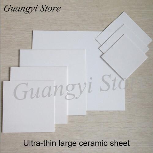 100*100*0.5/0.385 Ultra-thin Ceramic Sheet with Super-large Alumina Ceramic Sheet