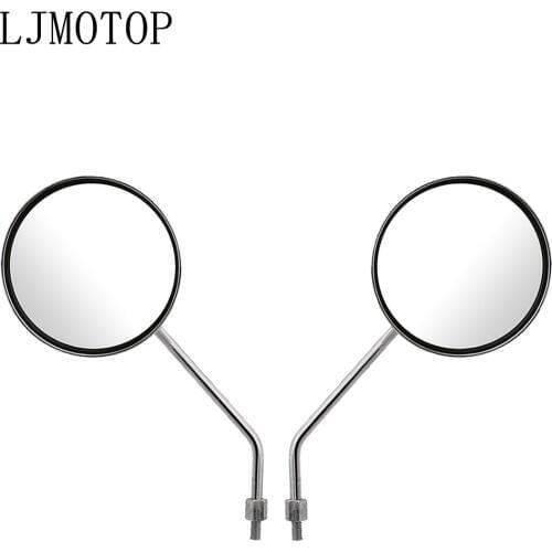 Free Shipping Motorcycle Round Back View Mirror Moped Side Mirror 8mm 10mm For Yamaha MT07 MT09 MT10 FZ07 FZ09 FZ6 FAZER FZ6R