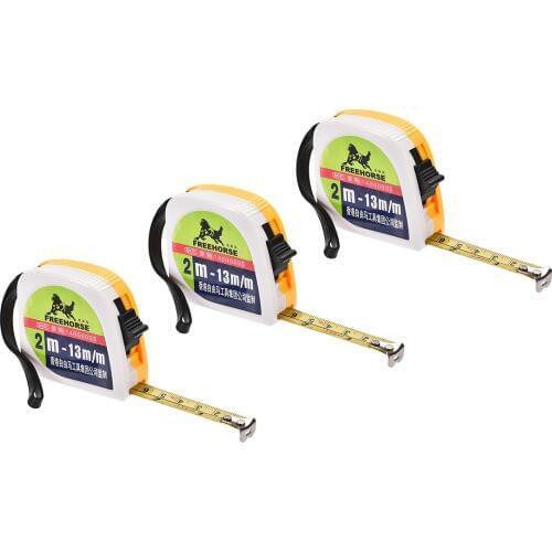 Uxcell 3pcs Tape Measure 2 Meter 6 Feet Retractable Metric Plastic Round Case for Construction home use DIY Measurements