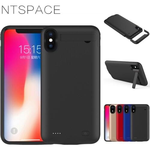 NTSPACE 4200mAh Power Bank For iPhone XR Battery Charging Case 5200mAh Portable Charger Cover For iPhone XS Max Battery Case