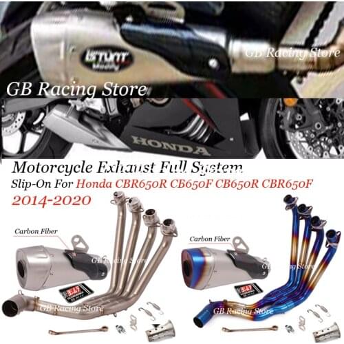 Motorcycle Exhaust Full System Escape Moto Yoshimura R11 Link Pipe Muffler Slip-On For Honda CBR650R CB650F CB650R CBR650F