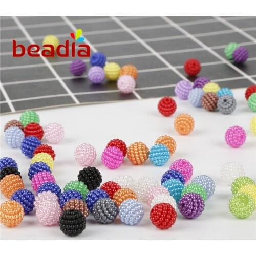 High Quality 100pcs/lot Colorful 10mm Plastic ABS Imitation Pearl Beads Decoration jewelry Accessories Beads & Jewelry Making