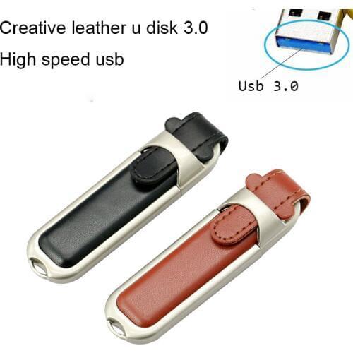 High speed!New leather chain USB 3.0 usb flash drives thumb pendrive u disk usb creativo memory stick 4GB 8GB 16GB 32GB 64GB
