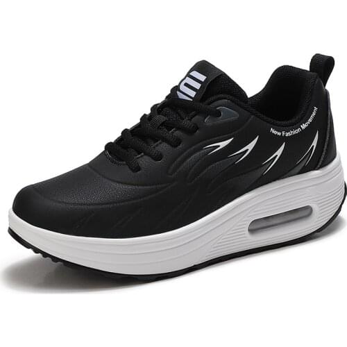 2021 New Women Casual Flat Platform Shoes Gold White Ladies Walking Fitness Sneakers Outdoor Women Sport Wedge Sneakers