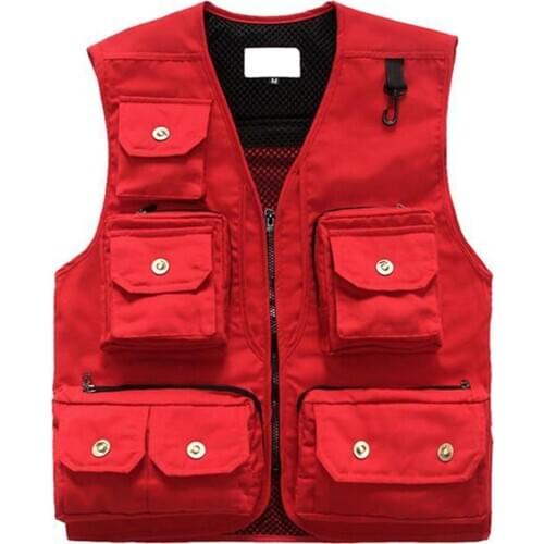 Mens Work Multi-Pocket Vest Lightweight Outdoor Travel Camping Hunting Photography Adventure Breathable Vest
