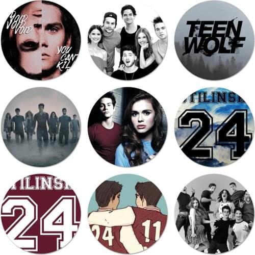 58mm Teen Wolf Stilinski 24 Badge Brooch Pin Accessories For Clothes Backpack Decoration gift