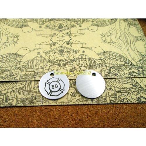 10pcs-stainless steel Charms "FD fire dept" DIY Charms Pendants for necklace/bracelet/keychain DIY jewelry