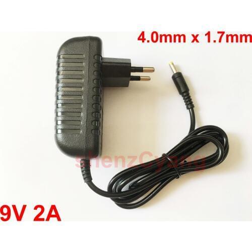 100PCS 9V2A High quality IC solution AC 100V-240V Converter Adapter DC 9V 2A 2000mA Power Supply EU Plug 4.0mm x1.7mm