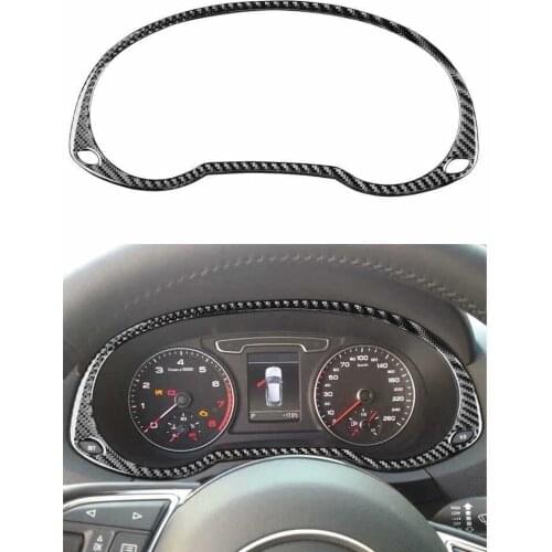 1X Carbon Fiber Front Dashboard Edge Moulding Trim Cover For Audi Q3 2013-2018