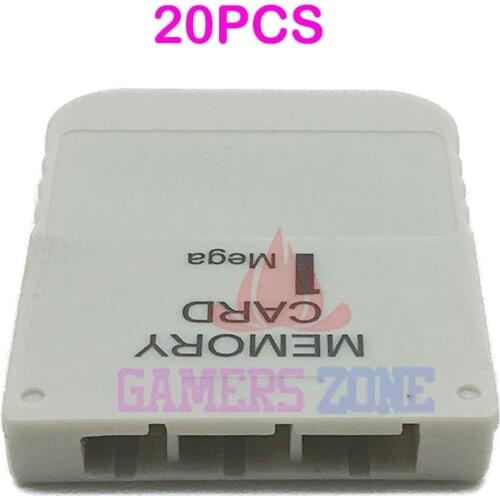 20PCS 0.5 MB Memory Card White For Playstation 1 One PS1 PSX Game System