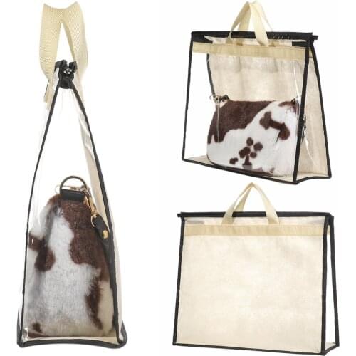 5 Size Transparent Handbag Storage Dust Bags Organizer Cover Anti-dust Purse Storage Case for Home Daily Accessories