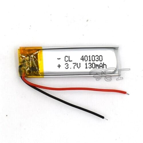 5Pcs 3.7V 130mAH 401030 Li-Polymer Rechargeable lithium Li-ion Battery For Toy Recorder GPS MP3 MP4 Cell phone Glasses Navigator