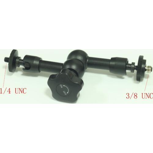 7" Articulating Magic Arm with 1/4" female to 3/8" male adaptor for rail system