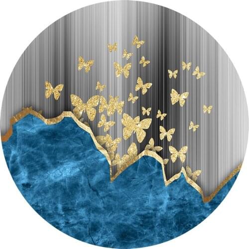 HD Printed Abstract Nature View Canvas Painting Wall Art Butterfly Round Poster Home Decor Pictures Living Room Modular No Frame