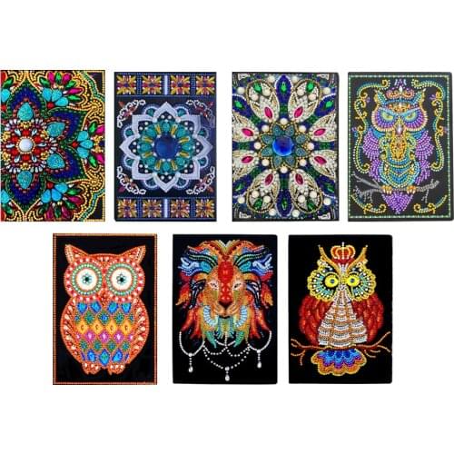 DIY Special Shaped Diamond Painting Notebook 50 Pages Office Cross Stitch Art Kits Mosaic Embroidery A5 Diary Book Gift