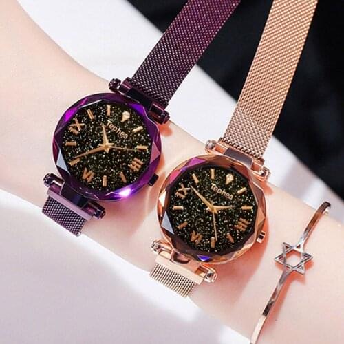 Plush Women Watches Magnetic Starry Sky Female Clock Quartz Wristwatch Vogue Ladies Wrist Watch reloj mujer relogio feminino