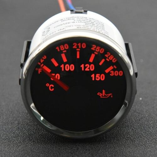 2" 52mm Digital Oil Temp Temperature Gauge Meter Indicator 50-150 degree Red Backlight Car Motorcycle oir temp gauges 9-32V