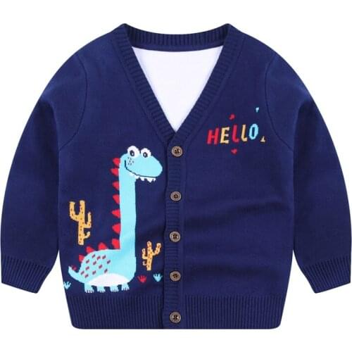 New Cotton Kids Cardigan Boys Knit Autumn Outerwear Children Clothes