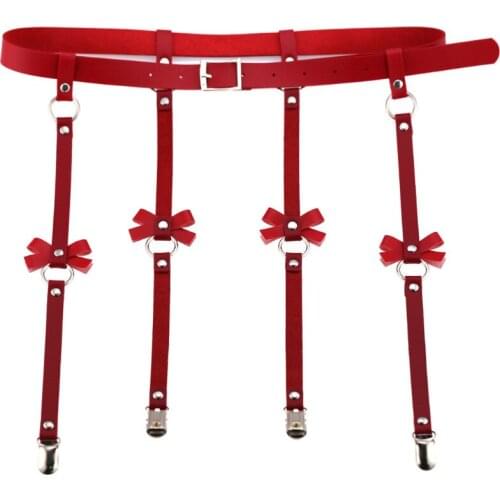 Hot hot style sexy belt sweet bow hollow garter belt socks clip leather adornment female harness