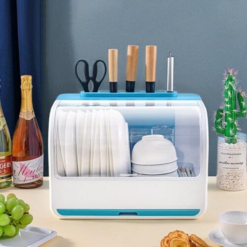 Multifunctional Dish Rack Tableware Storage Box Single-Layer Knife Holder Lid Drain Rack Chopsticks Holder Kitchen Organizer