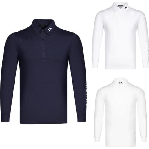 New golf mens long sleeve polo shirt in autumn and winter fashion breathable, fast drying, sweat wicking and moisture absorbing