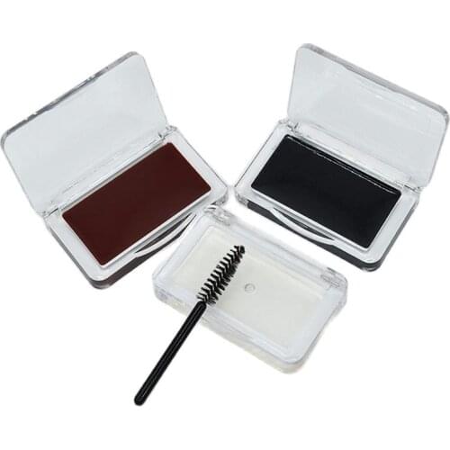 New Fashion Eyebrow Gel Brows Styling Wax No Logo Makeup Black Brown Clear Brow Soap with Brush