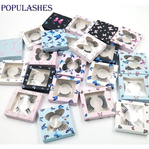 3d Mink Eye Lashes Natural Long Bulk Various Butterfly Boxes Case Packaging Square Lash Package Custom Freely Makeup Accessories