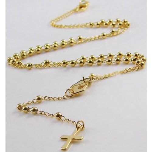 Fashion Luxury Famous Brand Cross Pendants Necklace For Women Women Jewelry Rosary Necklace Gold Necklace Collar Fine Jewelry