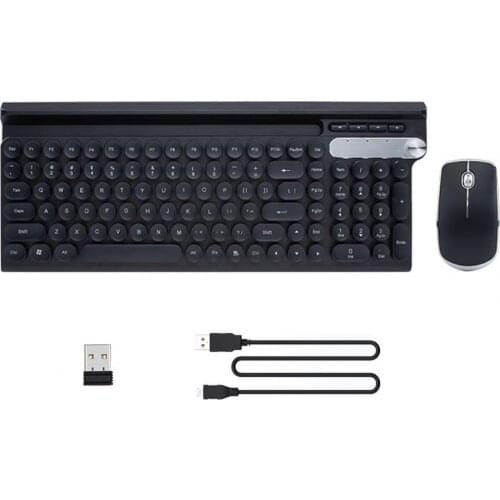 Rechargeable Wireless Bluetooth Gaming Keyboard And Mouse Set. 102 Keys Mute Cute And Ultra-thin, Suitable For Home Office Games