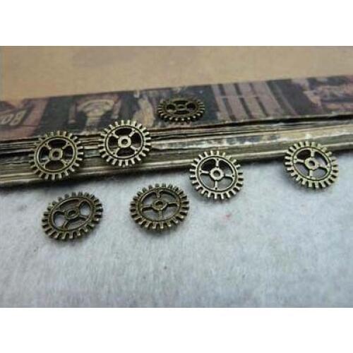 Zinc alloy pendant jewelry accessories diy handmade material charms clock and watch gear10mm