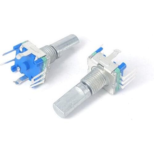 5pcs Rotary encoder,code switch/EC11/ audio digital potentiometer,with switch,5Pin, handle length 20mm