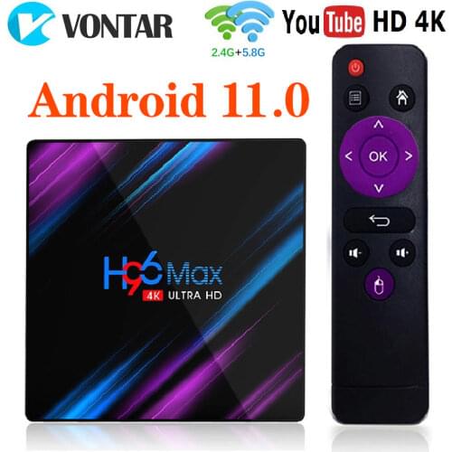 4GB 64GB H96 MAX RK3318 Smart TV Box Android 10 Wifi H96MAX TVBOX 4K Youtube Media player Set top box 4G 32G 2G 16G