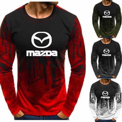 New Fashion Cotton Mens pullover Mazda Car Logo Print high quality Cotton pullover Streetwear Men Clothing