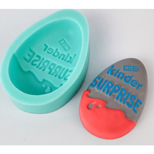 QT0427 PRZY 2D Egg Moulds Easter Eggs Soap Silicone Kinder Surprise Mold Decor Soap Molds Clay Resin Moulds